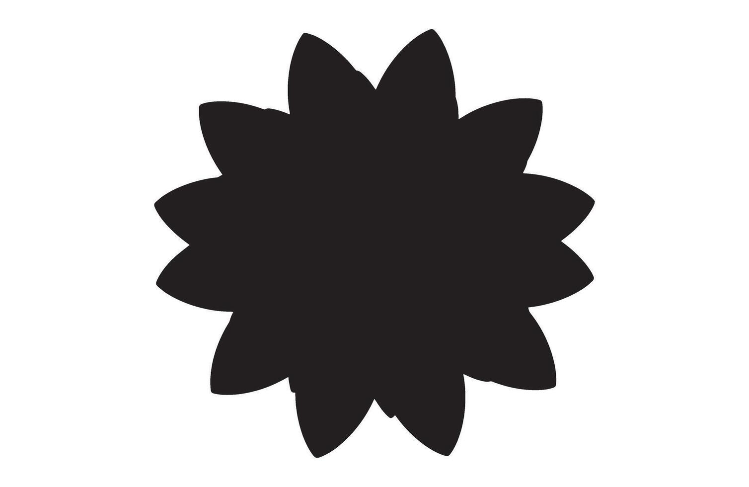 Hand drawn abstract floral shapes with spiked circular design vector