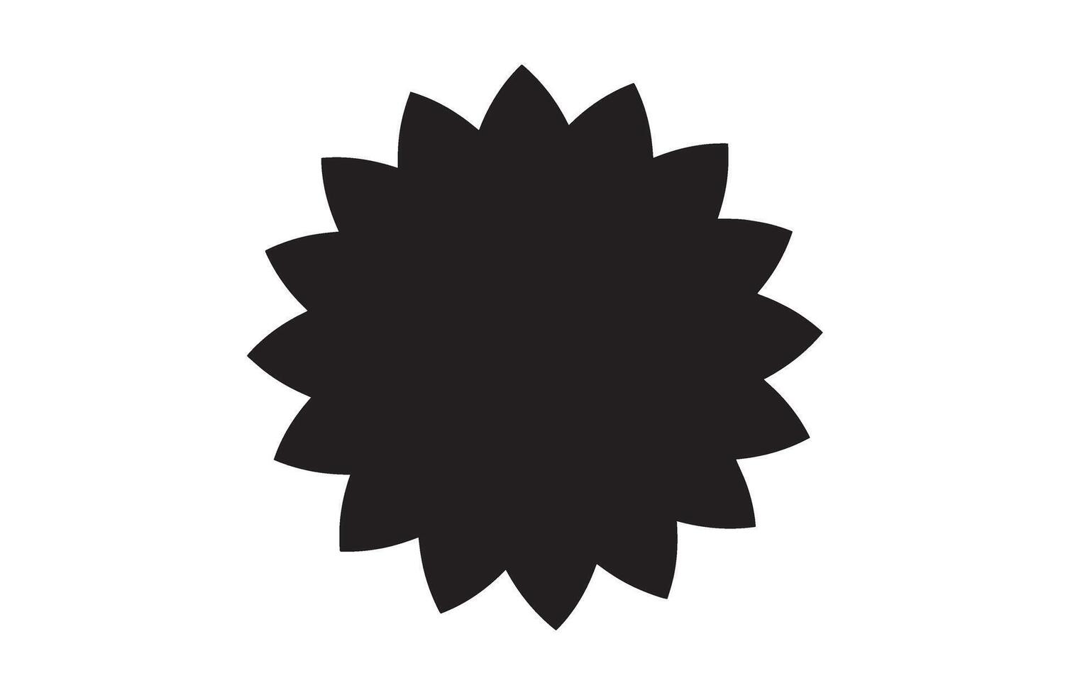 Modern decorative abstract floral shapes with bold spiky edges vector
