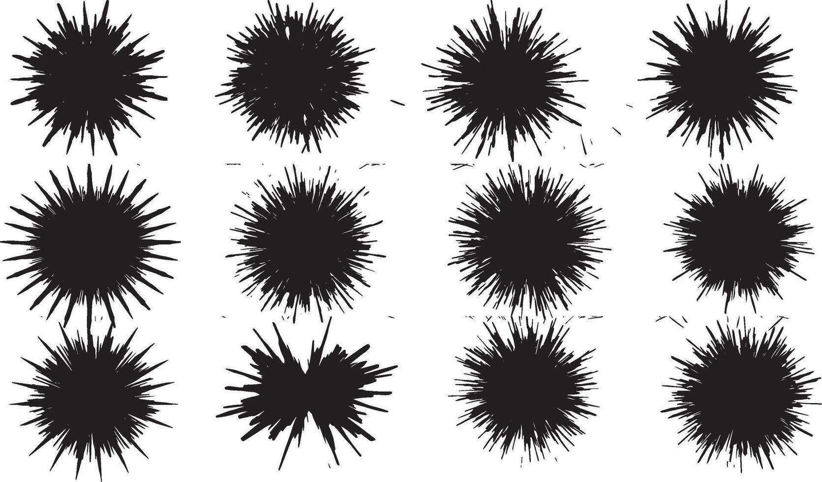 Abstract floral shapes with expressive hand painted star layout vector