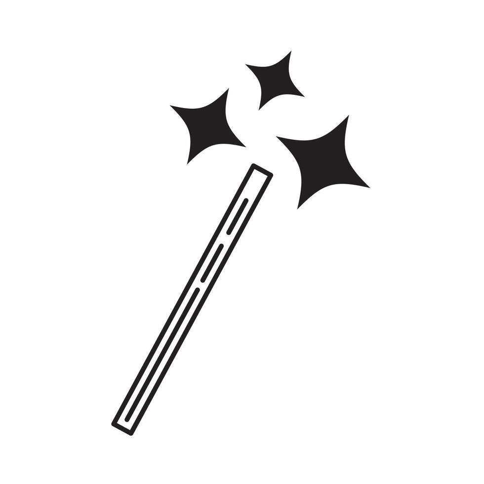 Magic Wand icon with star sparkle vector