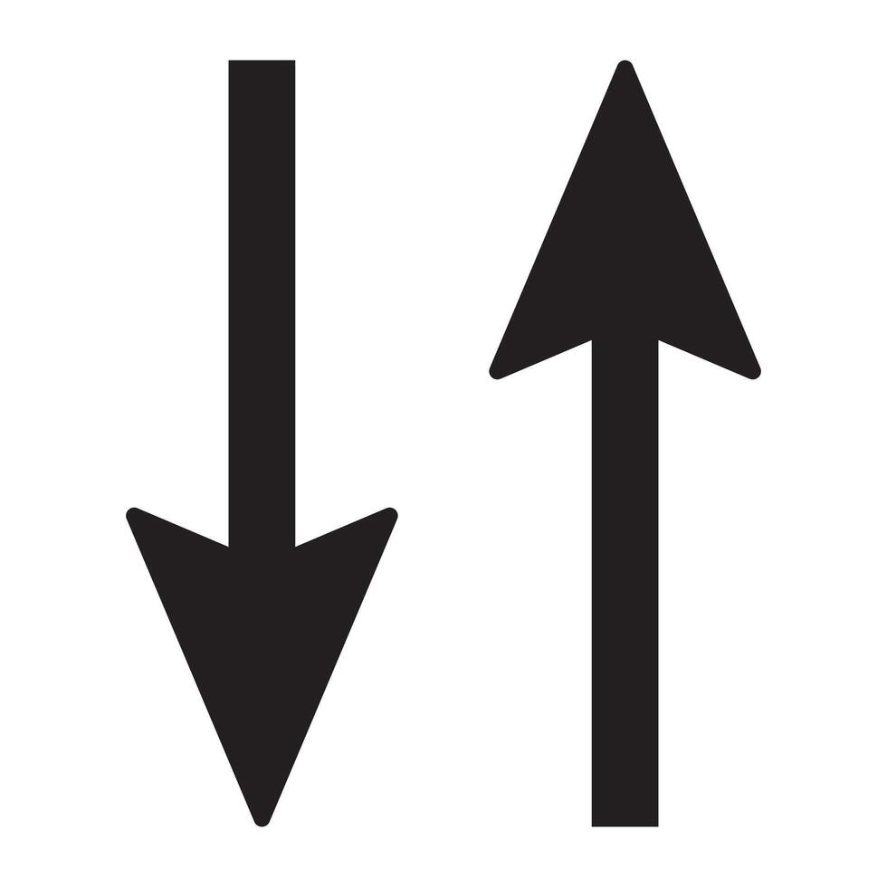 Up and down arrow icon vector