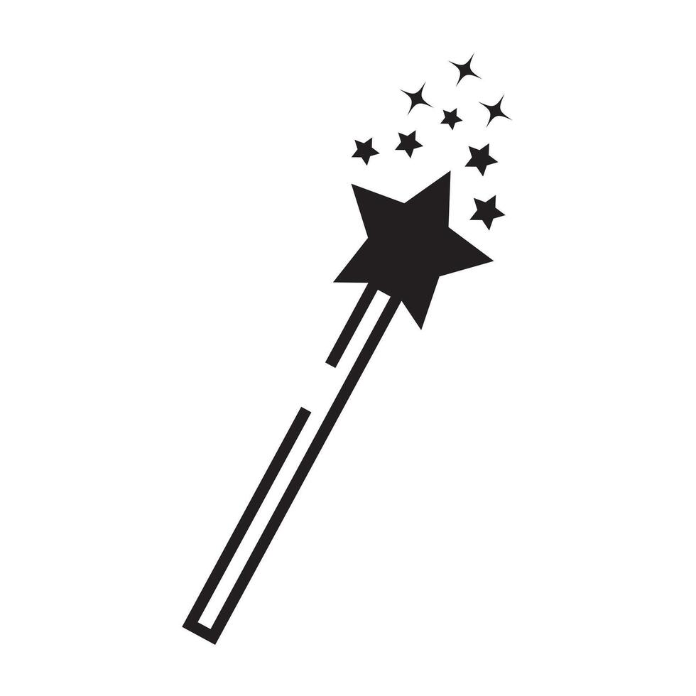 Magic icon with star sparkle vector