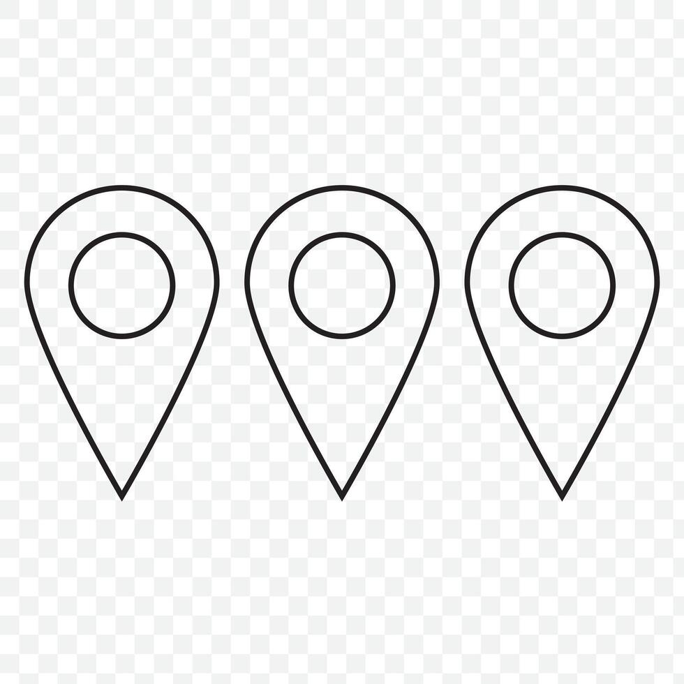 Set Of Address place icon set symbol. Location icon collection vector