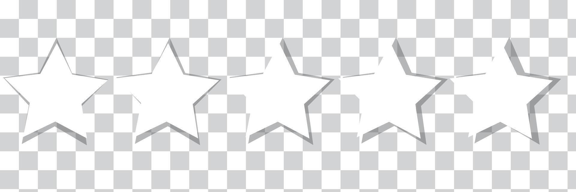 Five stars icon vector