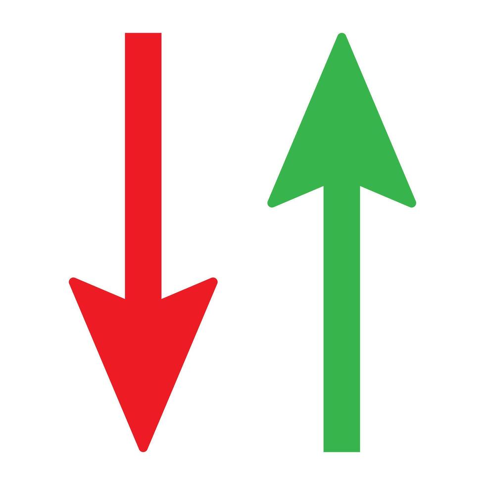 Simple up and down arrows vector
