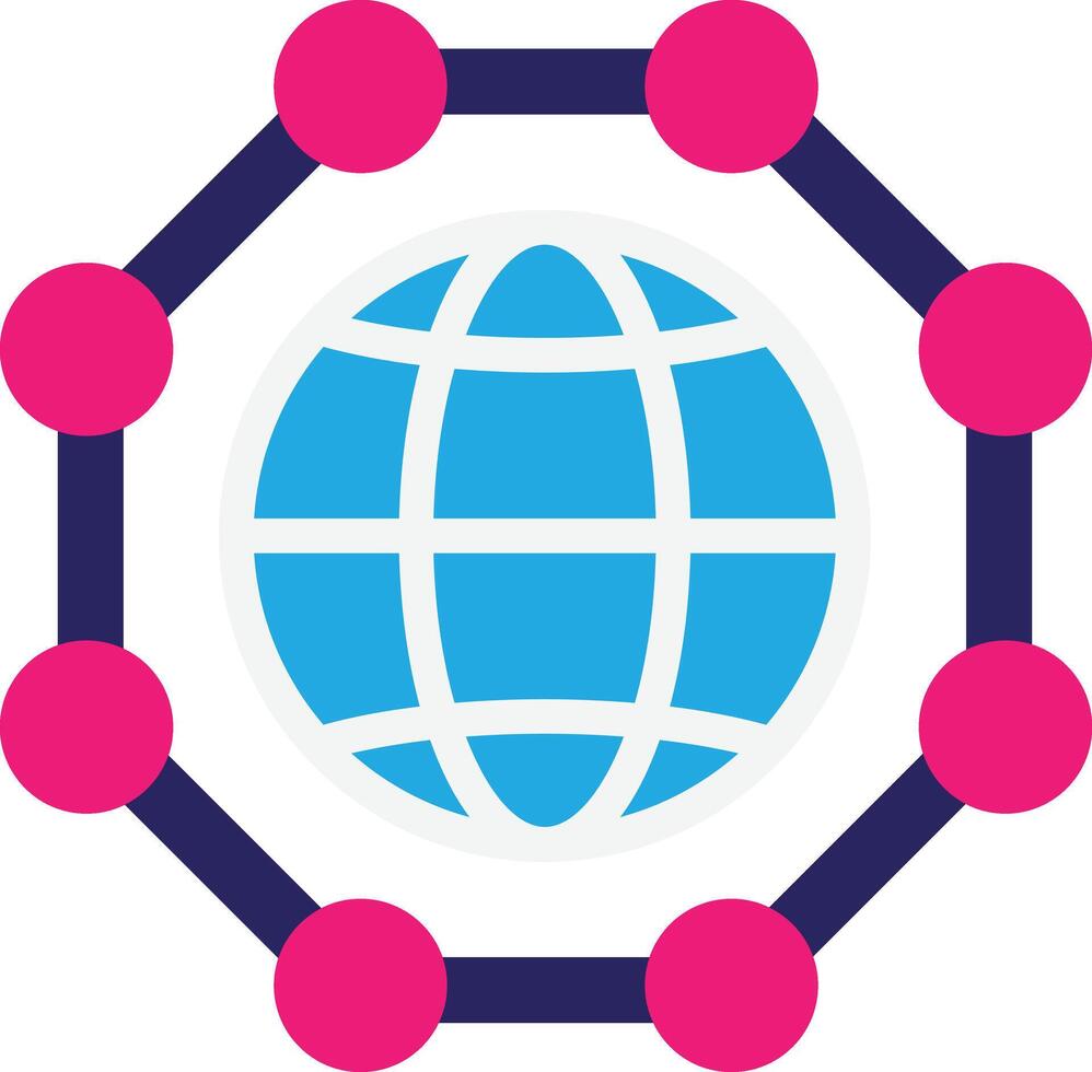Network Connection Internet Global vector