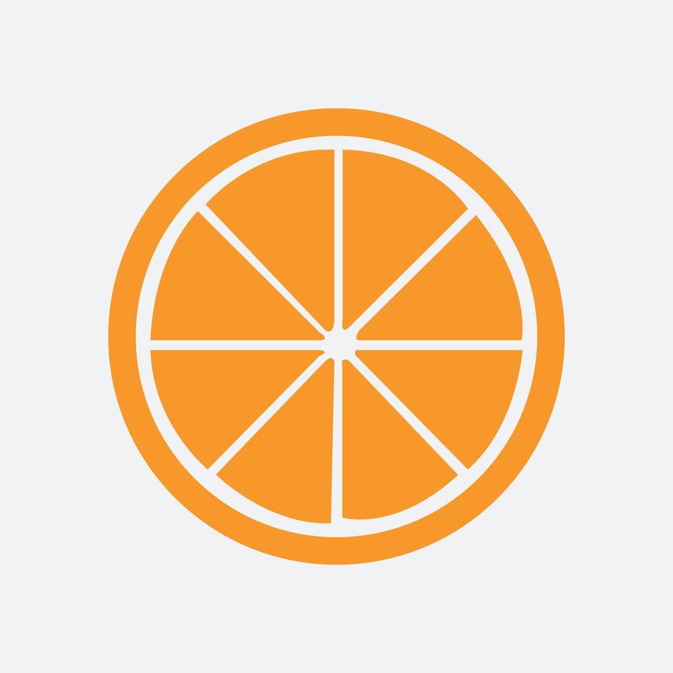 orange slice icon vector