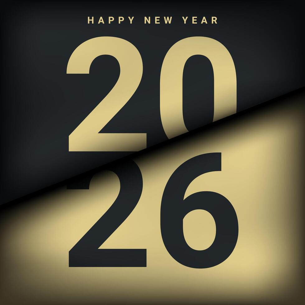 2026 New Year Template Design. vector