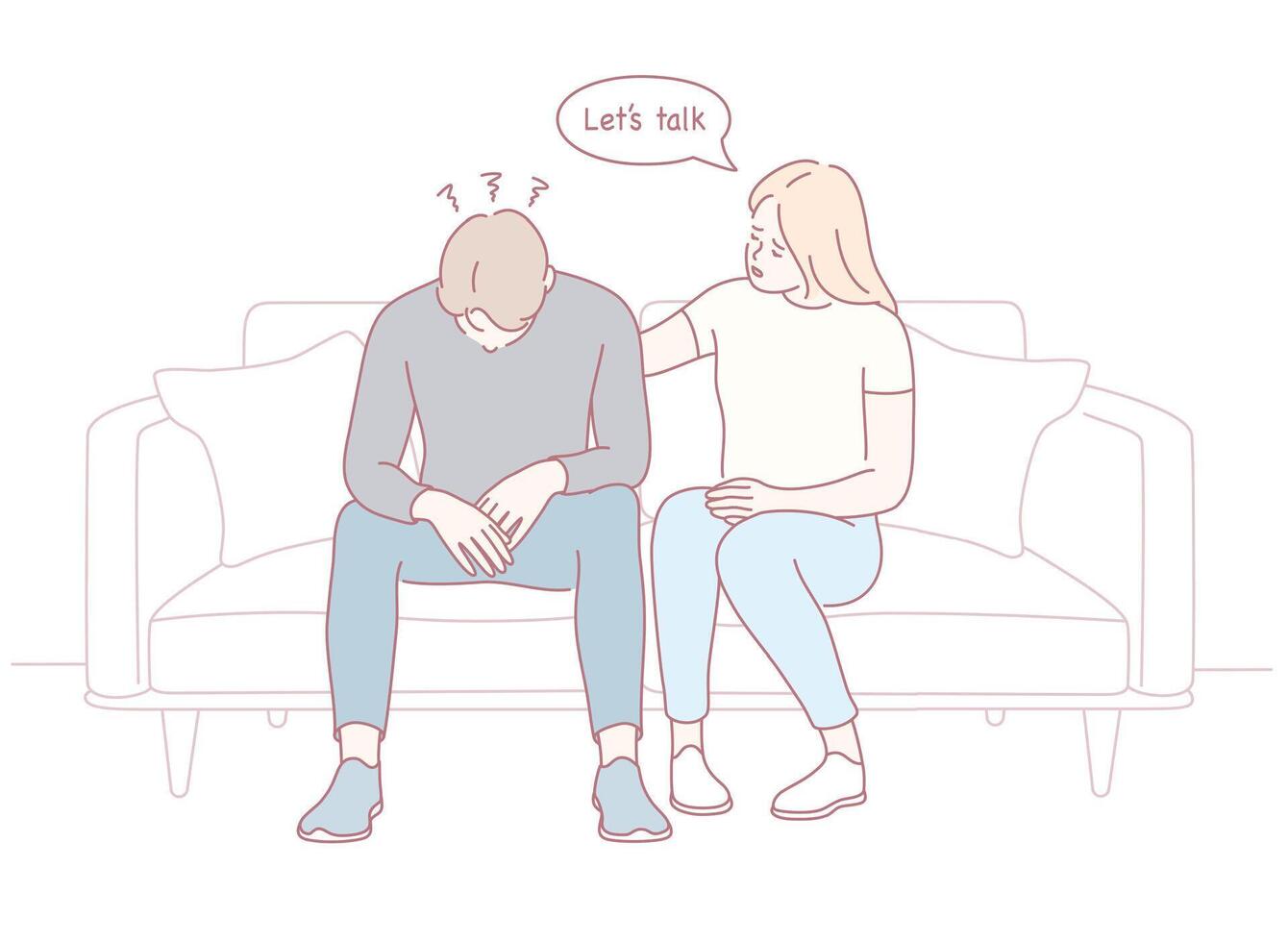 Emotional Support During Challenging and Difficult Times is Essential for Everyone vector