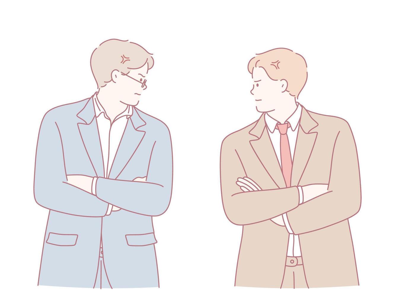 Business professionals are currently engaged in a disagreement that reflects their challenges vector