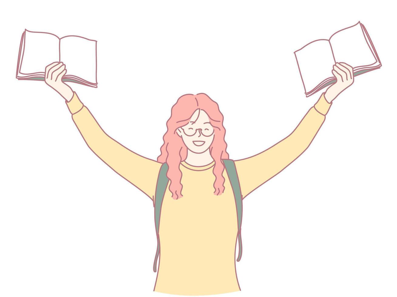 Join us in Celebrating Knowledge through the joy of Open Books and shared learning experiences, vector