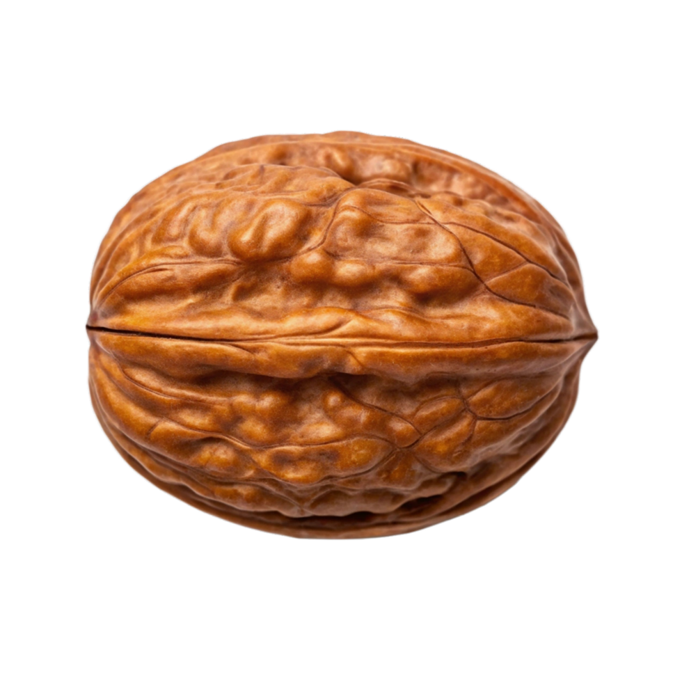 Close up of a walnut in its shell. png