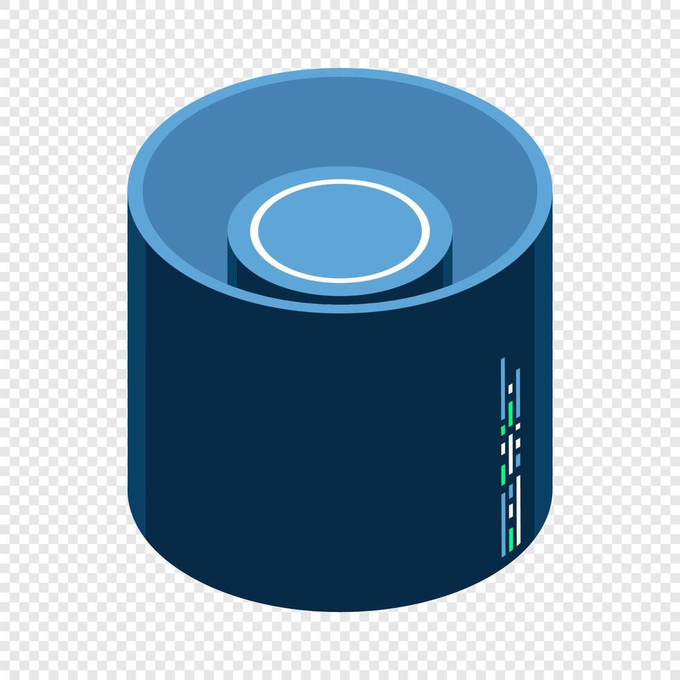 Isometric cloud database. Cloud computing and File cloud storage. Modern technology, illustration, vector