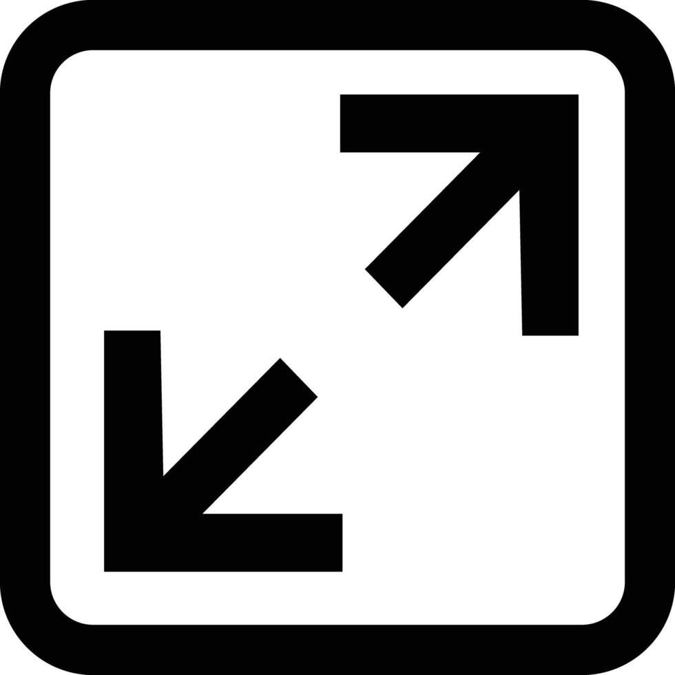 full screen icon. expand icon . from arrows concept. black design. Thin line illustration of expand editable stroke. expand linear sign for use on web and apps vector