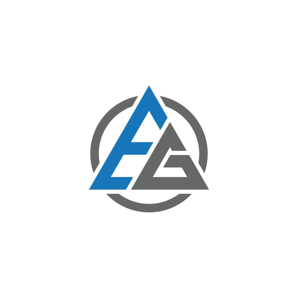 EG Letter monogram Initial Logo Design Template Illustration. EG elegant and Professional icon design vector