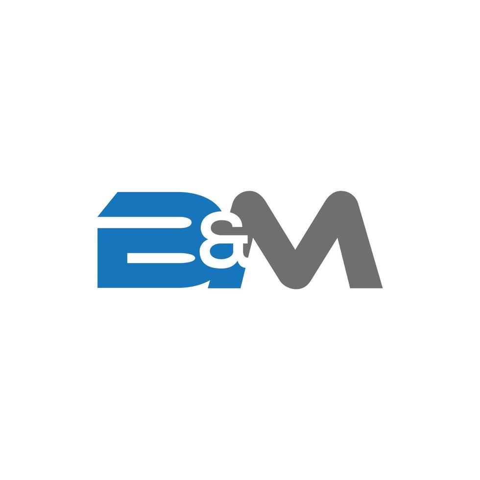 BM Letter Logo Design Template Illustration. BM elegant and Professional icon design vector