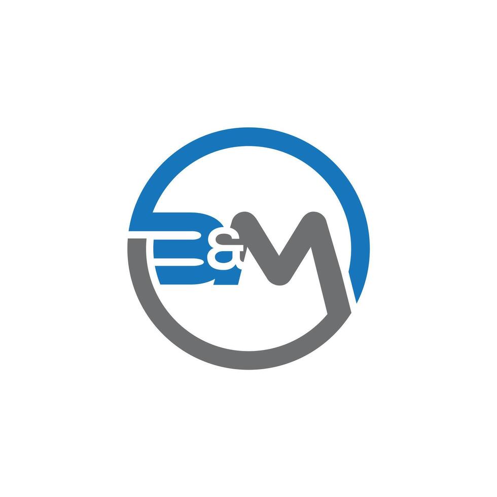 BM Letter Initial Logo Design Illustration. BM elegant and Professional icon design vector