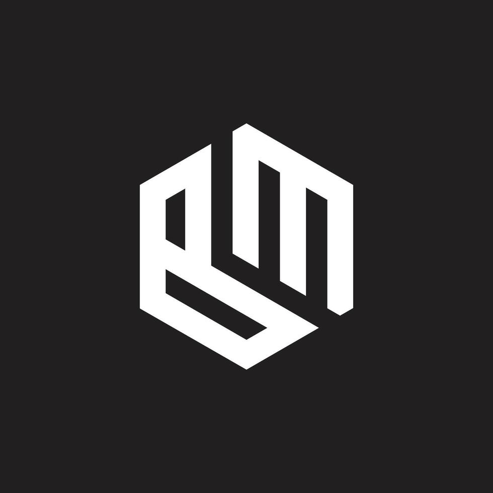 BM Letter Logo Template Illustration. BM elegant and Professional icon design vector