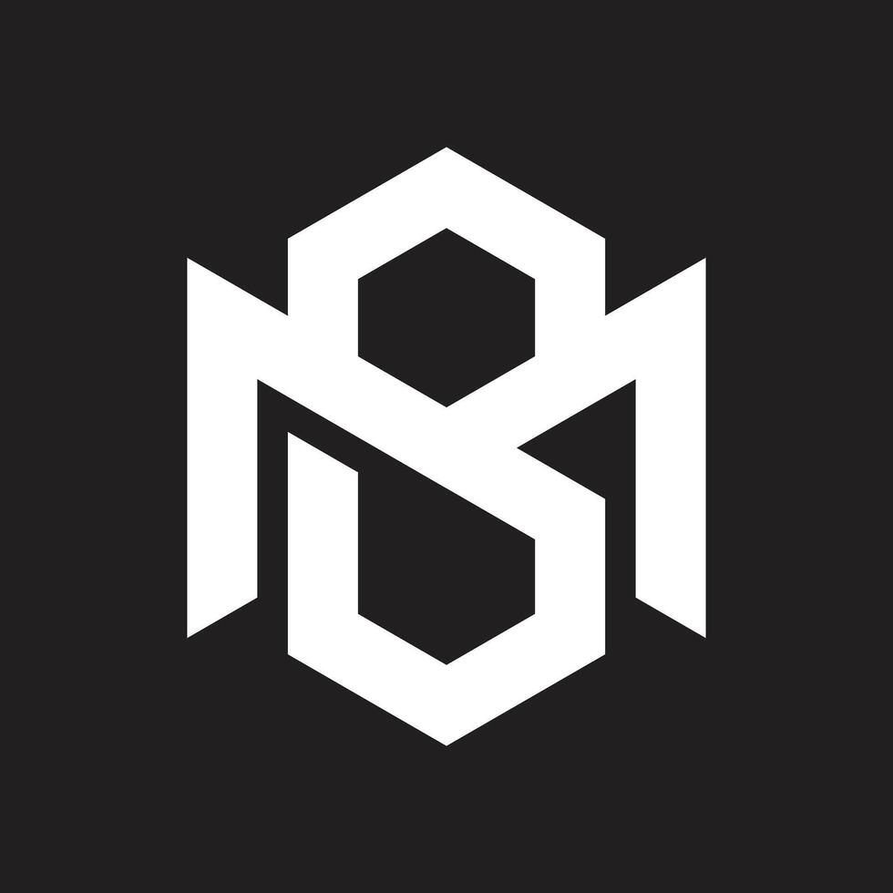 BM Letter Logo Design Illustration. BM elegant and Professional icon design vector