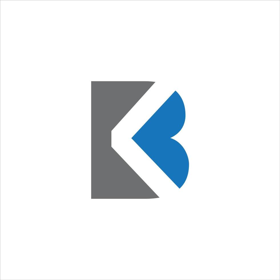 BK Letter Initial Logo Design . BK elegant and Professional icon design vector