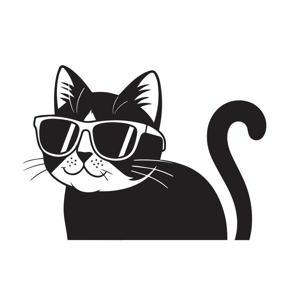 Stylish Cat Face vector