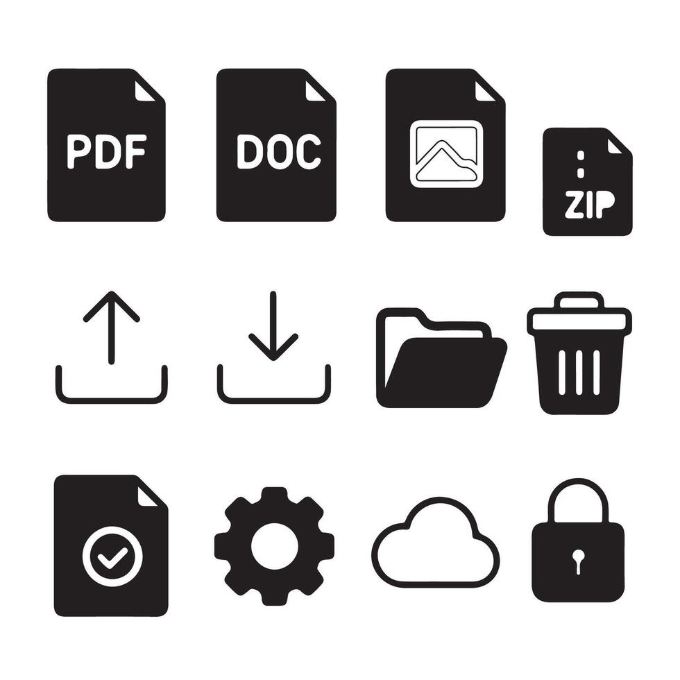 File and Document Icons vector
