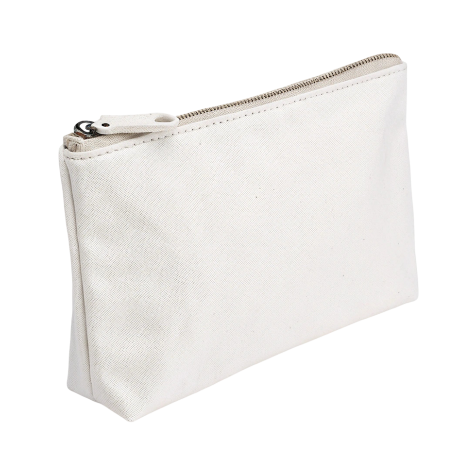 Blank white zipper pouch mockup. png