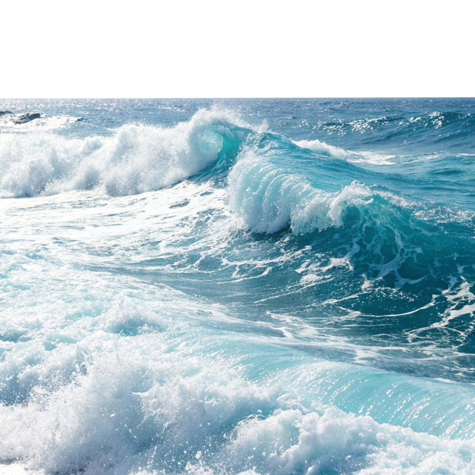 Ocean waves crashing on the shore png