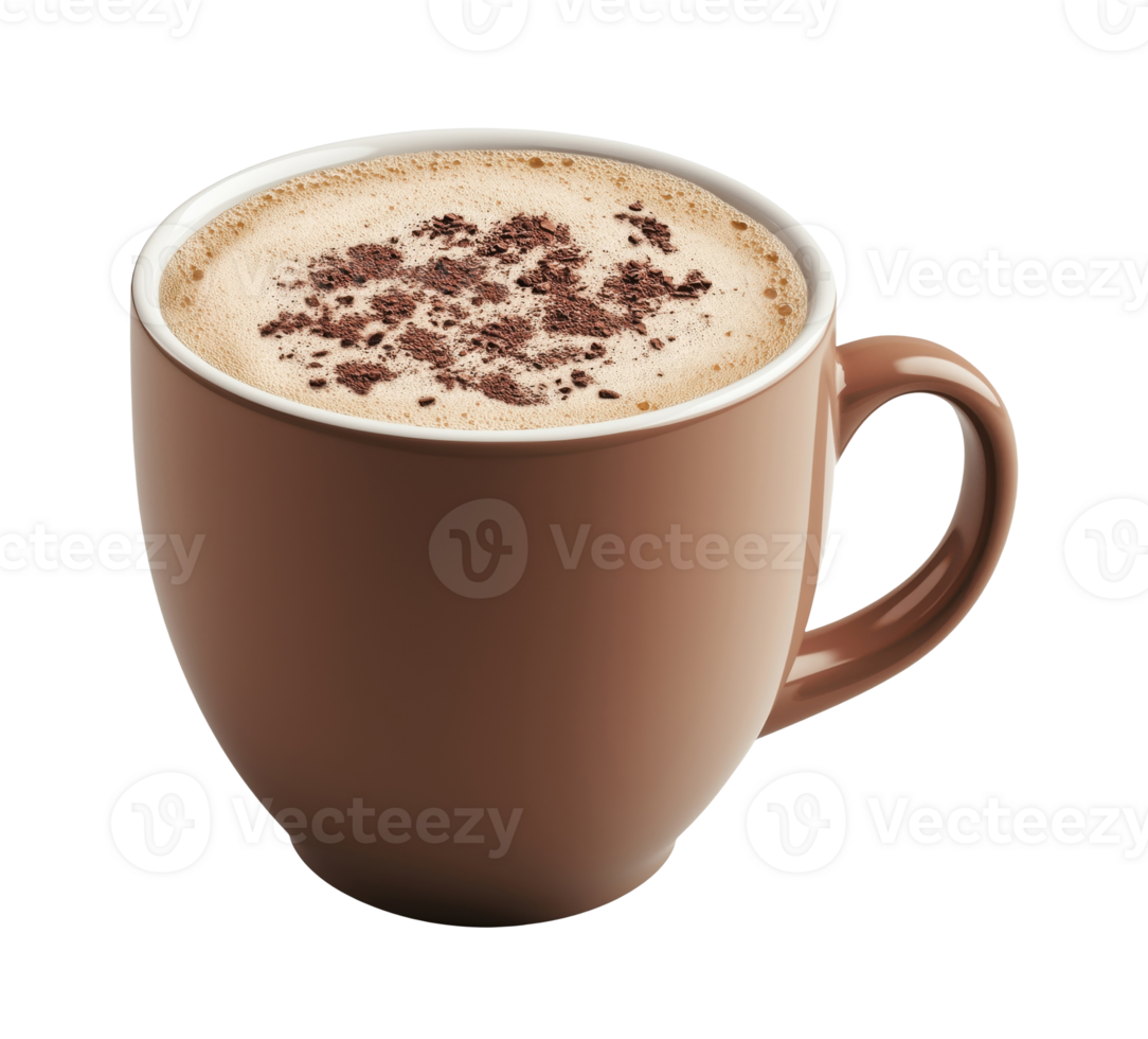 Classic cocoa cup, isolated on a transparent background png