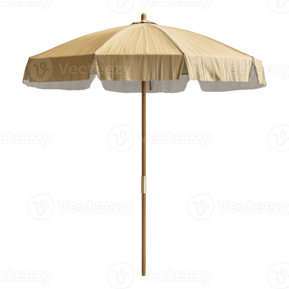 Opened beach umbrella isolated on transparent background png