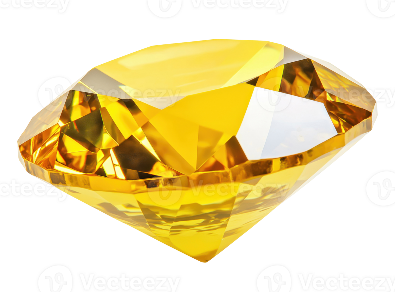 Yellow brilliant isolated on transparent background png