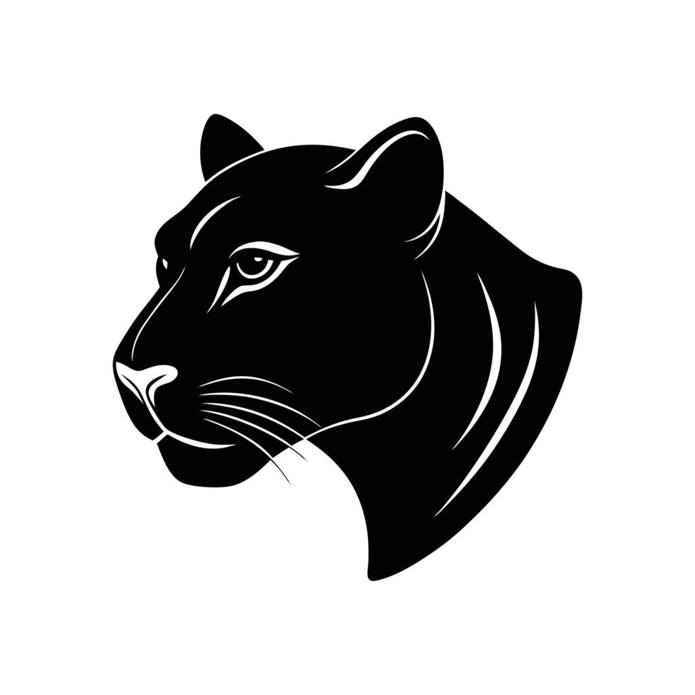 Silhouette art illustration of a panther head vector