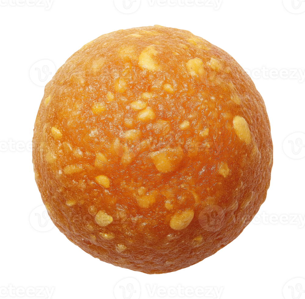 One laddu isolated on transparent background png