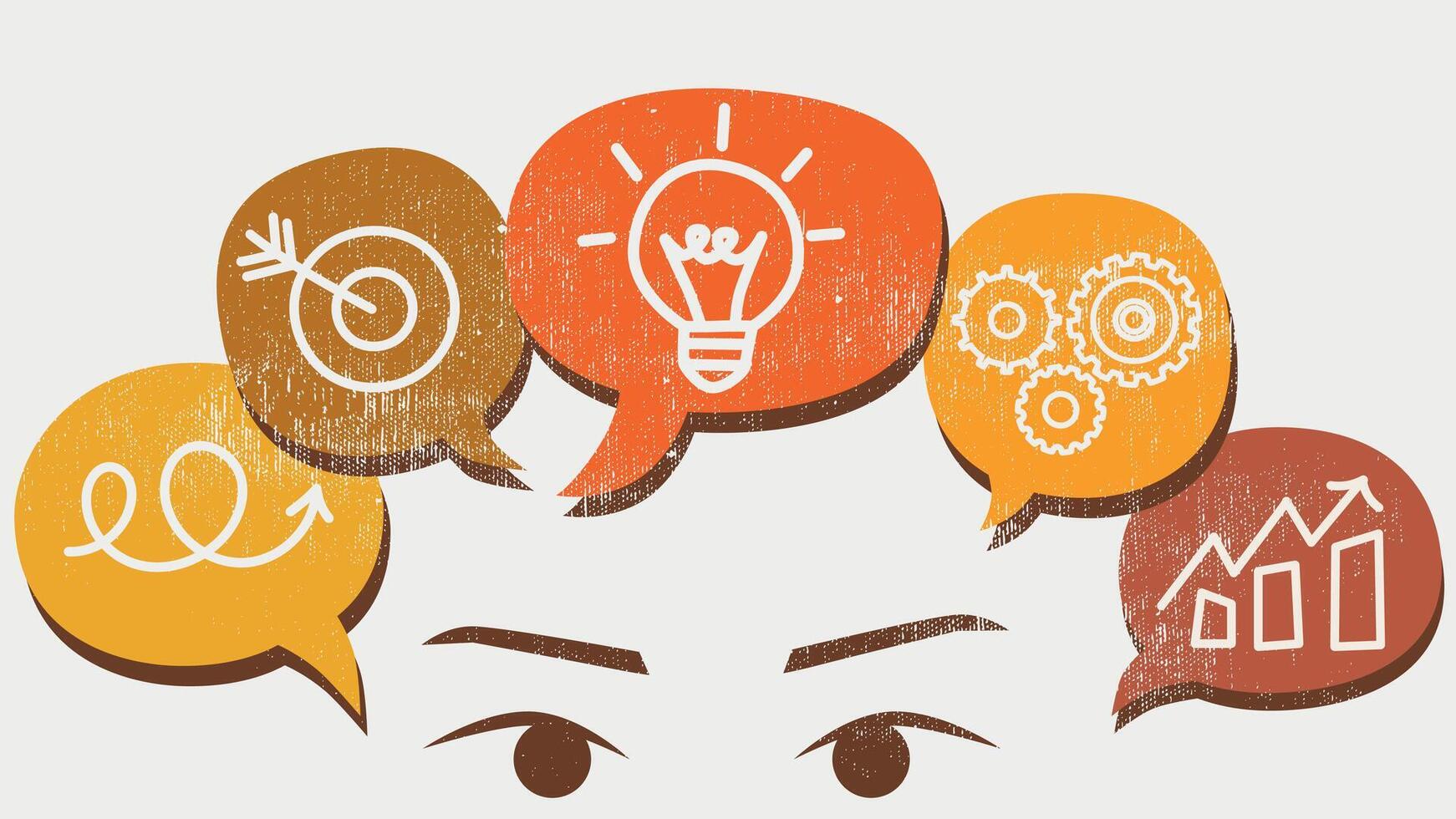 Set of conversation speech bubbles vector
