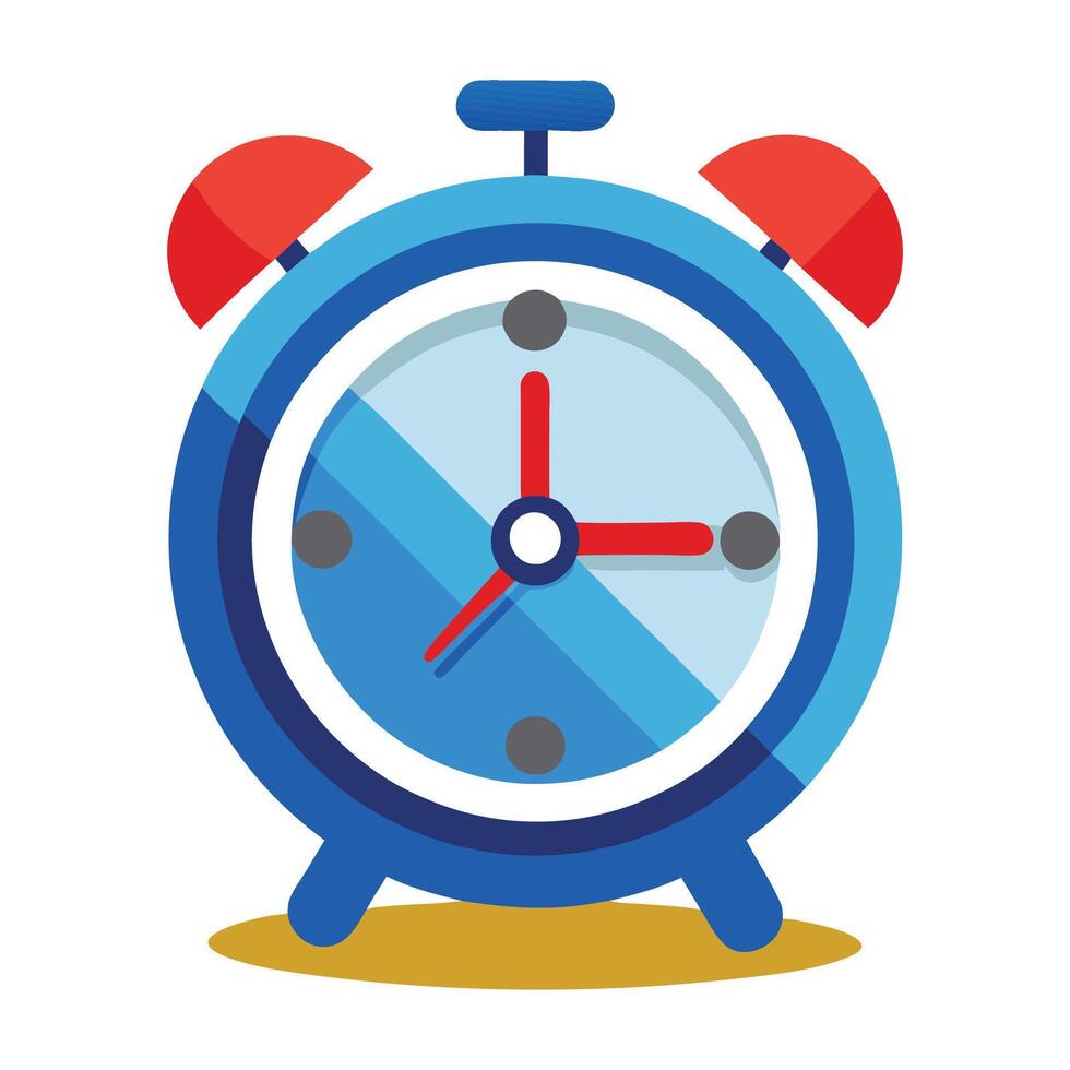 Red alarm clock icon, flat style Pro vector