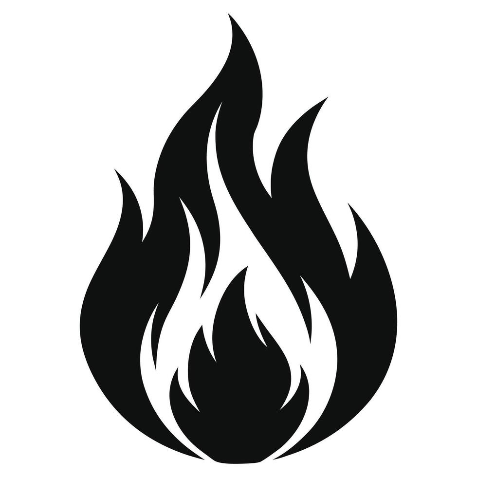 Modern Abstract Flame Symbol vector
