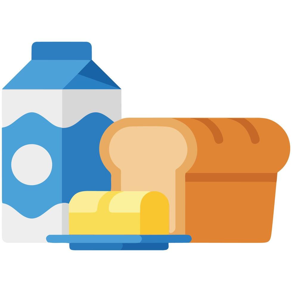 Milk packaging with egg carton isolated illustration on white background vector
