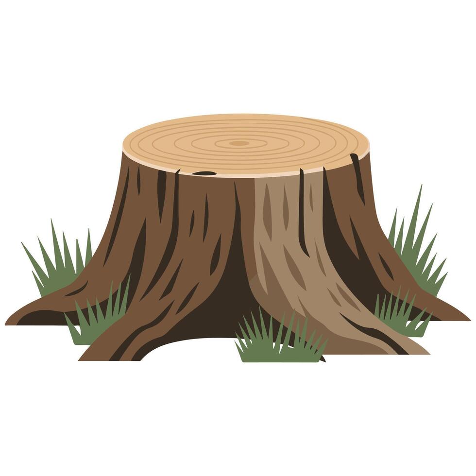 stump removal service isolated illustration on white background vector