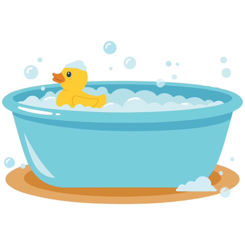 Bubble bath relaxation isolated illustration on white background vector