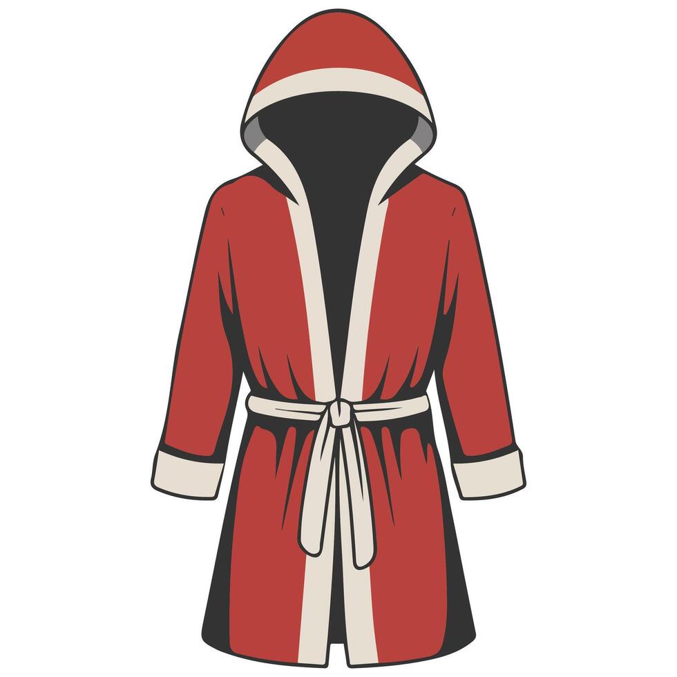 boxing robe sports equipment gear isolated illustration on white background vector