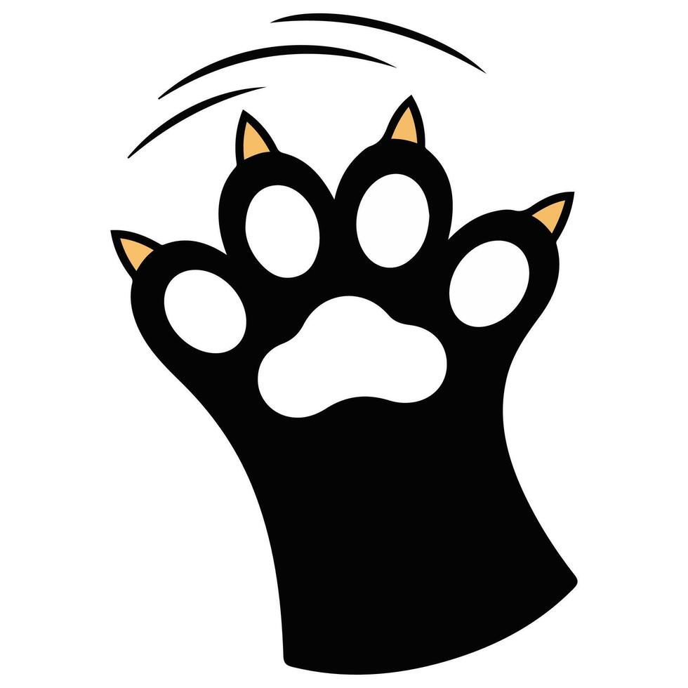 Cat scratch pet icon isolated illustration on white background vector