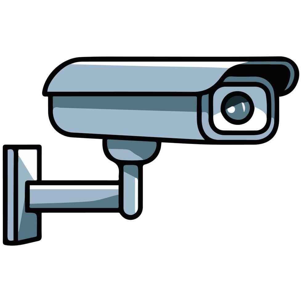 security camera surveillance parking icon isolated illustration on white background vector