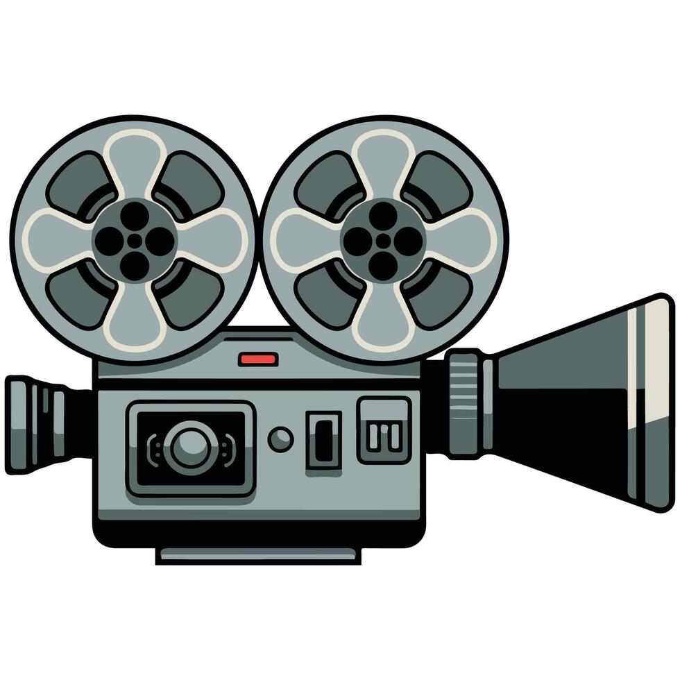 old cinema camera vintage filmmaking isolated illustration on white background vector