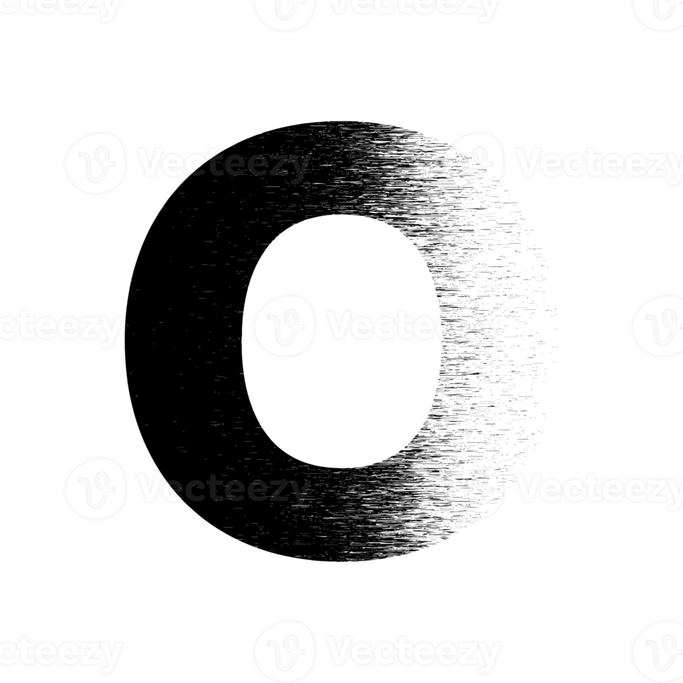 O alphabet faded on background png