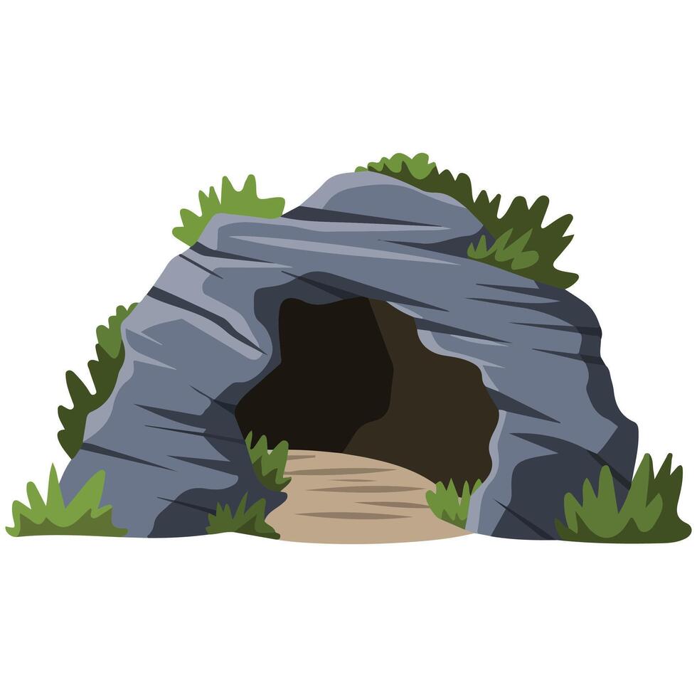 Jungle animal den habitat isolated illustration on white background vector