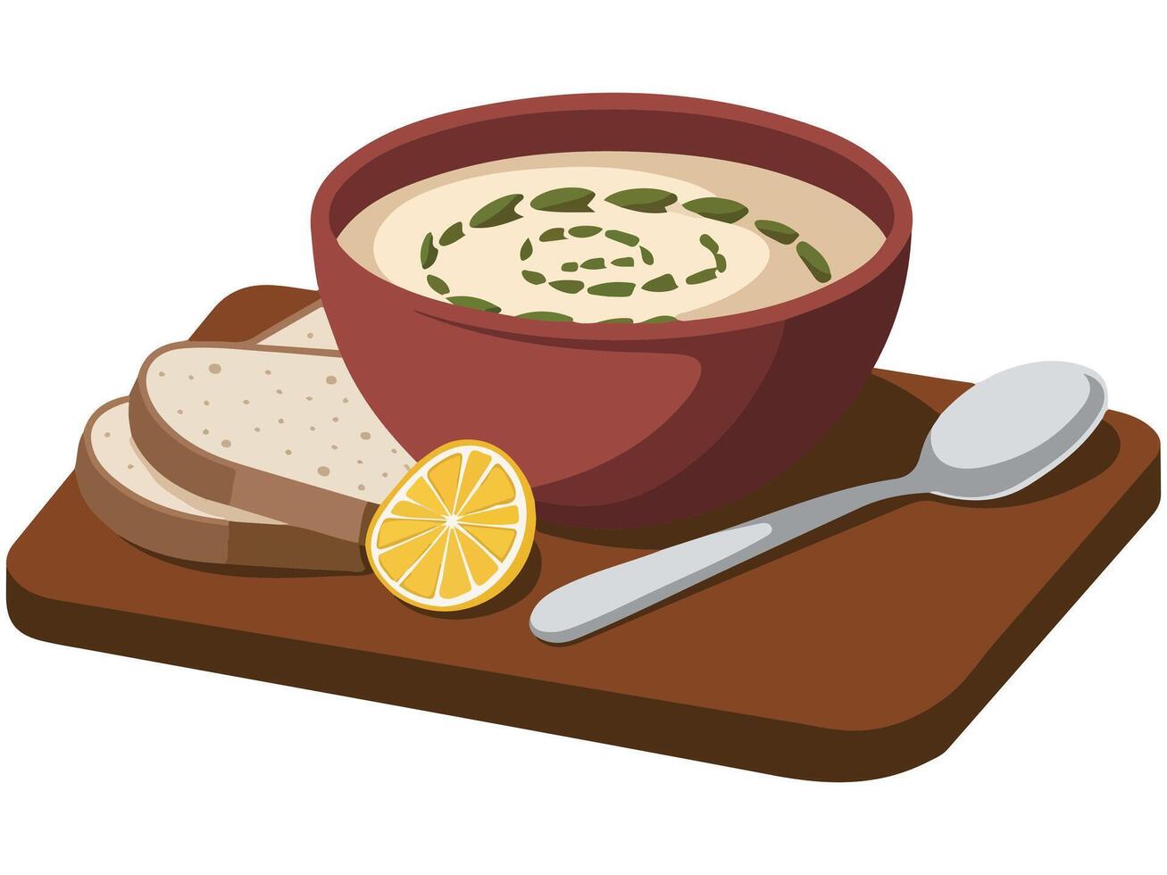 pureed asparagus veloute gourmet dish isolated illustration on white background vector