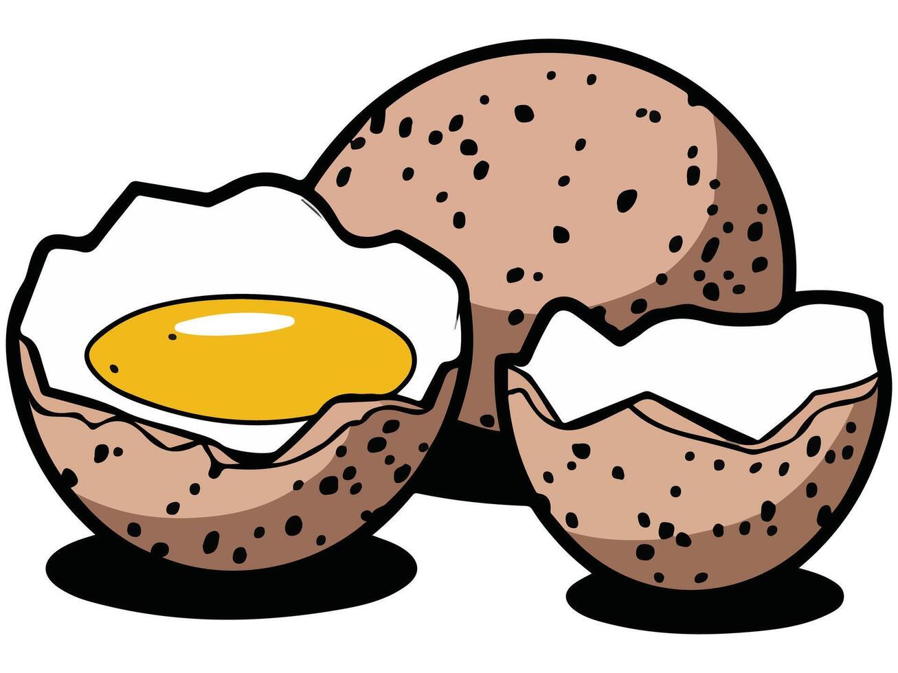 fresh quail eggs brown speckled shells isolated illustration on white background vector