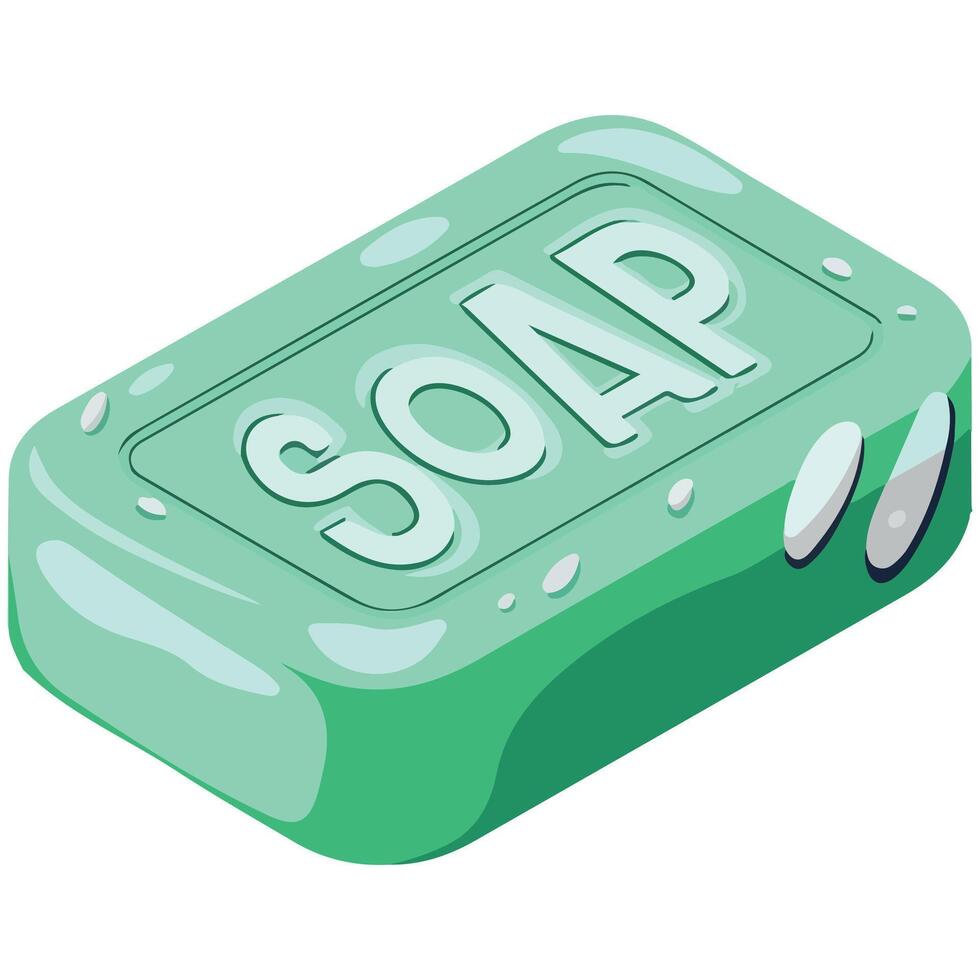 Bar of soap icon isolated illustration on white background vector