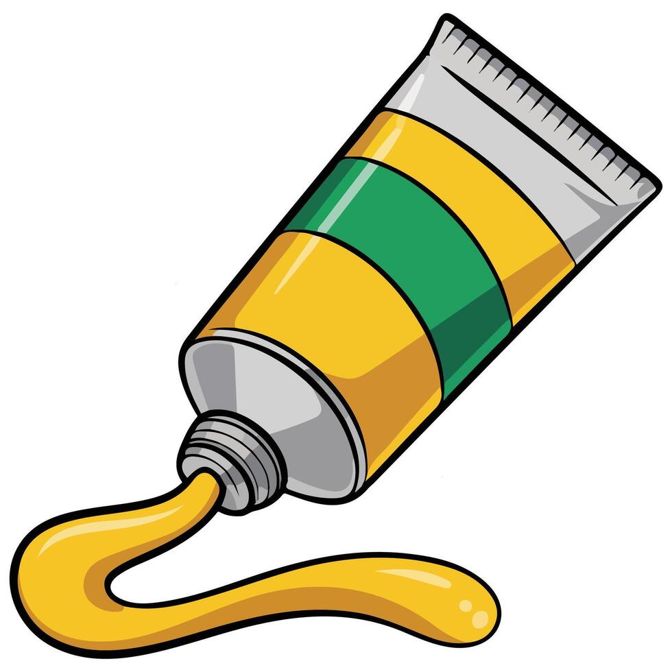 paint tube for artists isolated illustration on white background vector