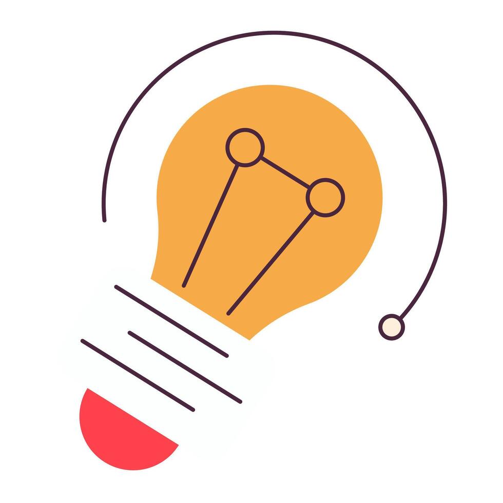 An imaginative and creative illustration of a lightbulb idea concept for various media applications vector